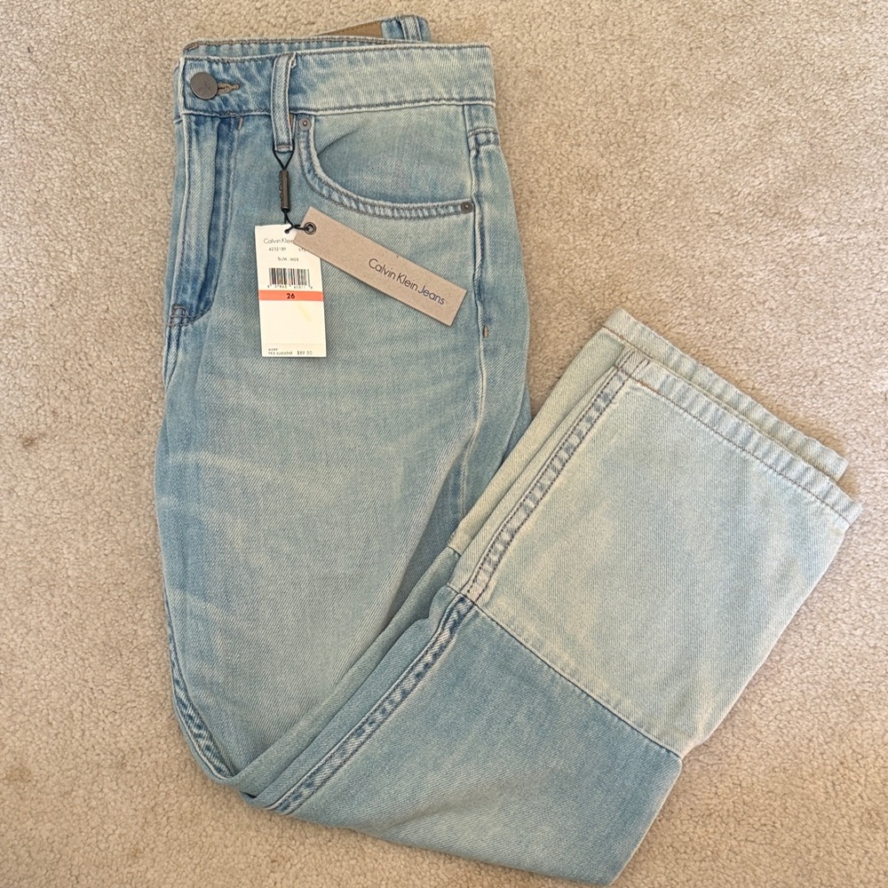 Calvin Klein Cropped Vintage straight leg jeans